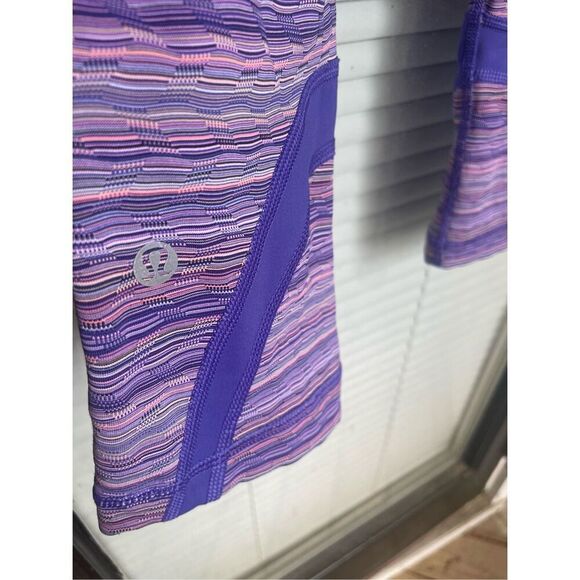 Lululemon Inspire Crop ll Capri leggings Space Dye Purple 6 - Picture 13 of 16